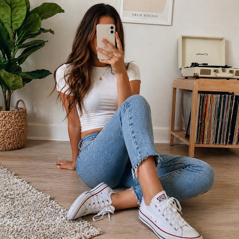Converse Chuck Taylor All Star Low Top White  Size 3 Classic Canvas Sneakers